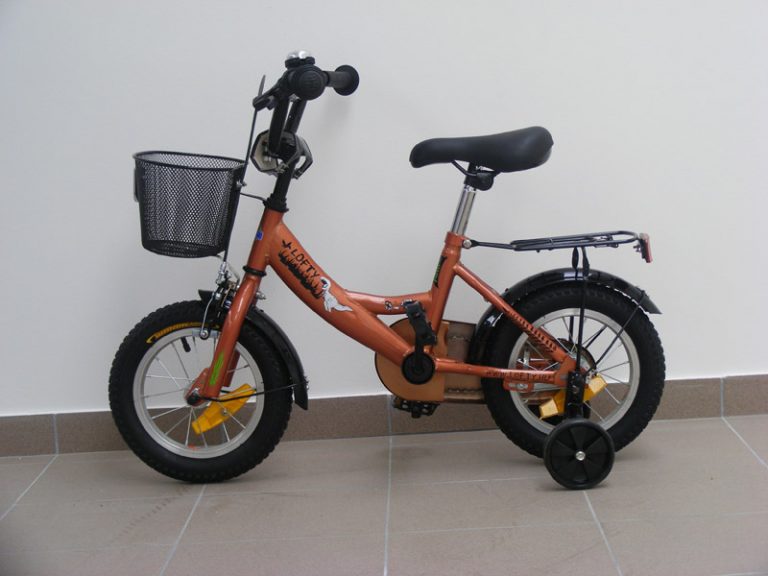 Gyermek kerékpár, 14"-os, narancs