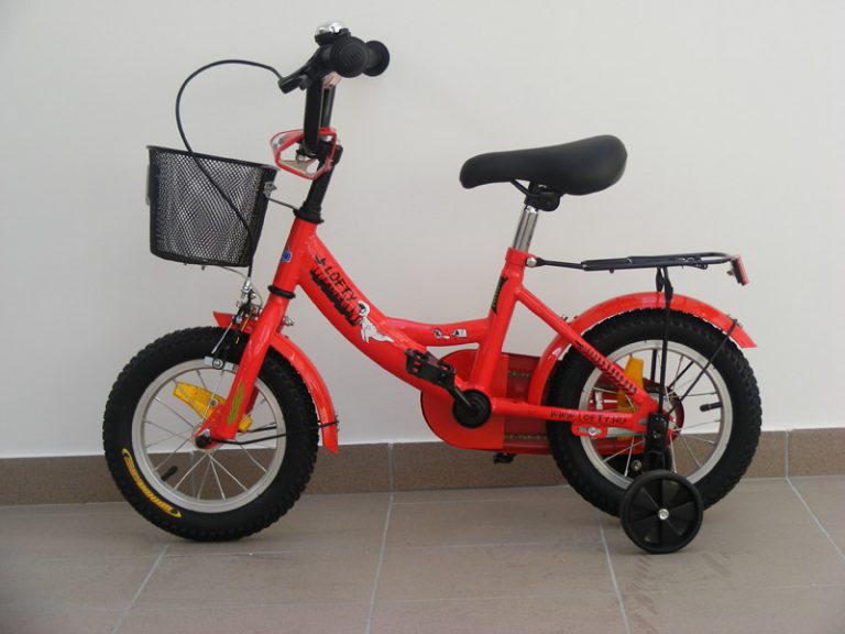Gyermek kerékpár, 14"-os, piros