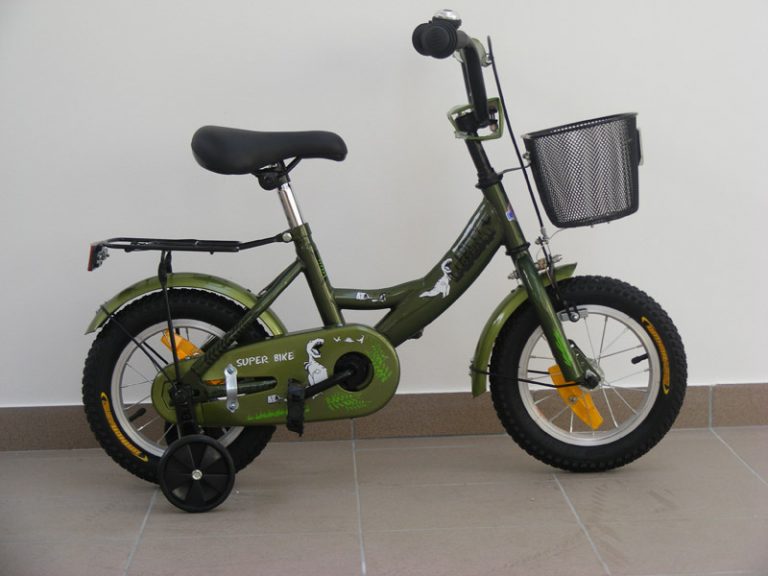 Gyermek kerékpár, 14"-os, zöld