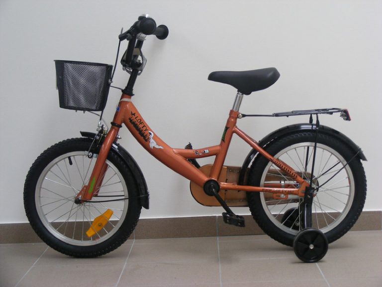 Gyermek kerékpár, 16"-os, narancs