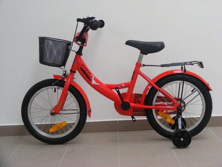 Gyermek kerékpár, 16"-os, piros